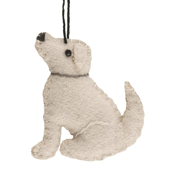 East of India Beige Felt Labrador Hanging Decoration Hanging Decoration East of India Felt Labrador Hanging Decoration - Beige