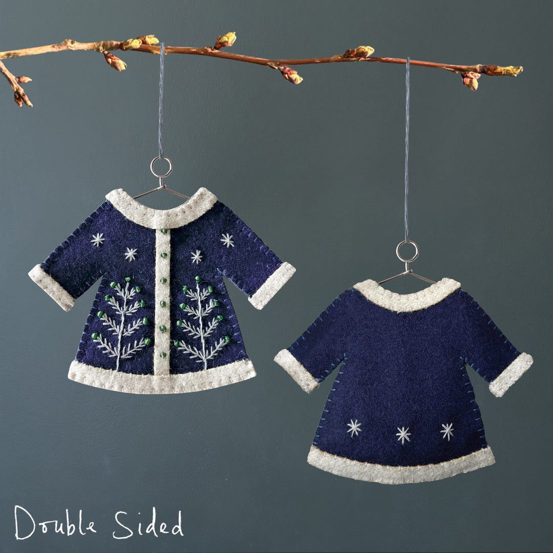 East of India Blue Embroidered Jacket Hanging Decoration Hanging Decoration East of India Embroidered Jacket Hanging Decoration - Blue