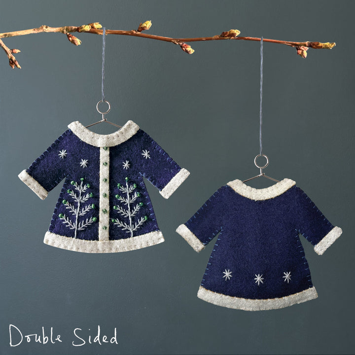 East of India Blue Embroidered Jacket Hanging Decoration Hanging Decoration East of India Embroidered Jacket Hanging Decoration - Blue