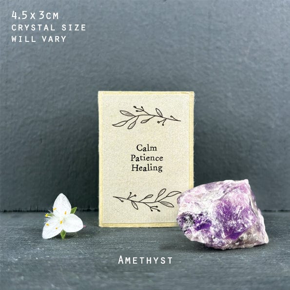 East of India Crystal Matchbox - Amethyst crystal East of India Crystal Matchbox - Amethyst