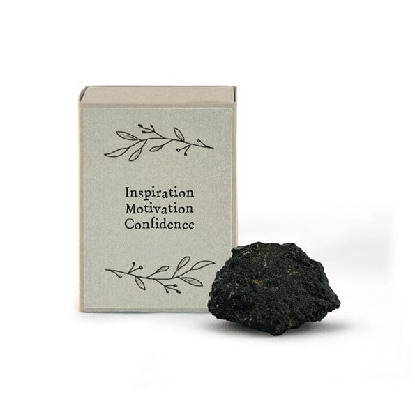 East of India Crystal Matchbox - Black Tourmaline Crystal crystal East of India Crystal Matchbox - Black Tourmaline