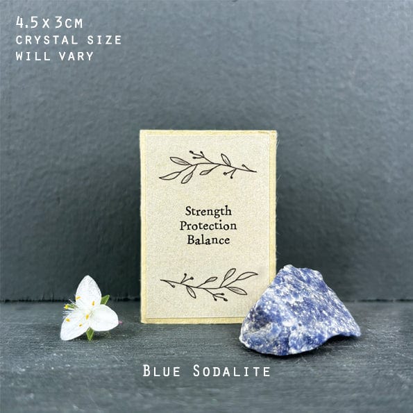 East of India Crystal Matchbox - Blue Sodalite Crystal crystal East of India Crystal Matchbox - Blue Sodalite