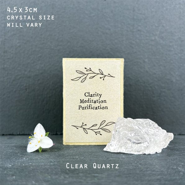 East of India Crystal Matchbox - Clear Quartz crystal East of India Crystal Matchbox - Clear Quartz