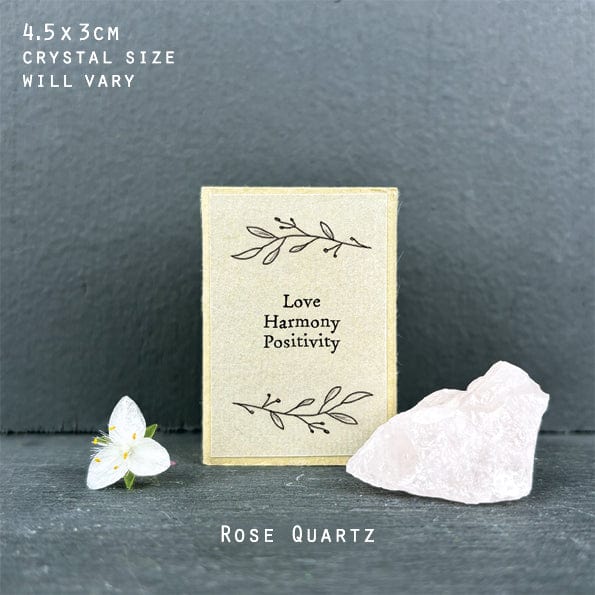 East of India Crystal Matchbox - Rose Quartz crystal East of India Crystal Matchbox - Rose Quartz