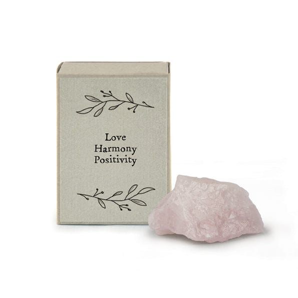 East of India Crystal Matchbox - Rose Quartz crystal East of India Crystal Matchbox - Rose Quartz