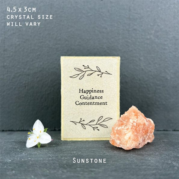 East of India Crystal Matchbox - Sunstone Crystal crystal East of India Crystal Matchbox - Sunstone