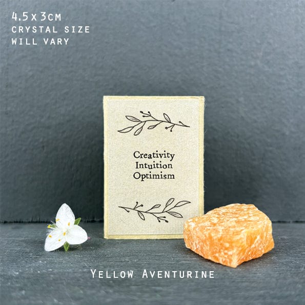 East of India Crystal Matchbox - Yellow Aventurine Crystal crystal East of India Crystal Matchbox - Yellow Aventurine