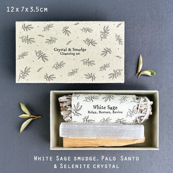 East of India Crystal & Smudge Cleansing Set crystal East of India Crystal & Smudge Cleansing Set