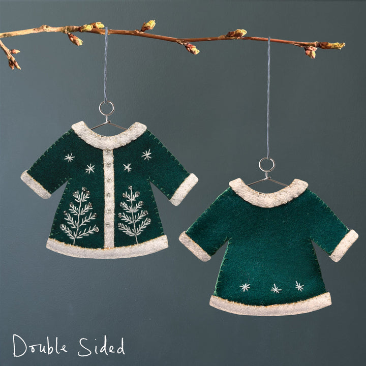 East of India Dark Green Embroidered Jacket Hanging Decoration Hanging Decoration East of India Embroidered Jacket Hanging Decoration - Dark Green