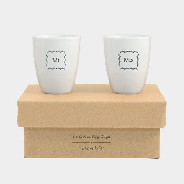 egg cups East of India Egg cup set - Mr & Mrs