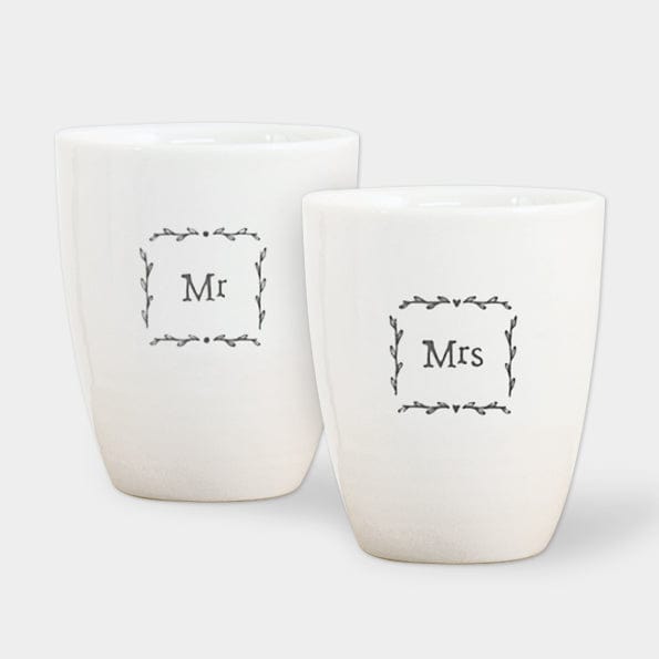 egg cups East of India Egg cup set - Mr & Mrs