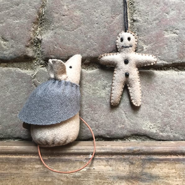 East of India Felt Gingerbread Man Christmas Tree Decoration Christmas Decoration East of India Felt Gingerbread Man Christmas Tree Decoration