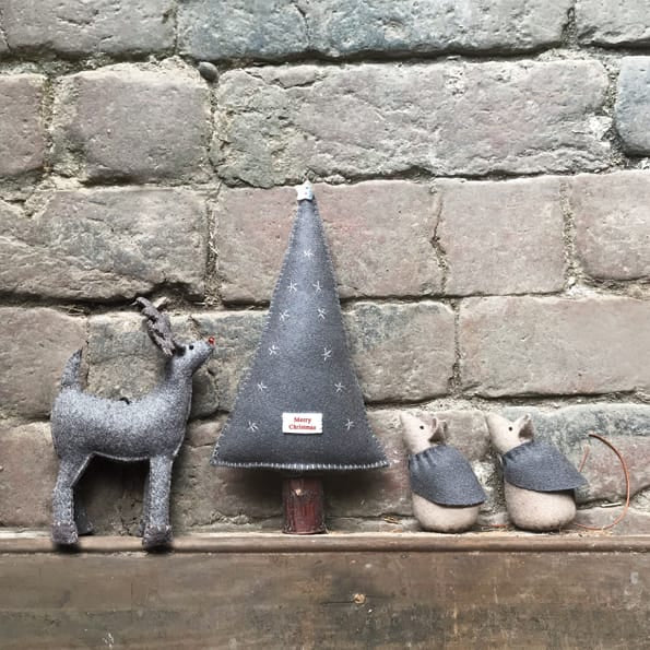 East of India Felt Reindeer Christmas Tree Decoration Christmas Decoration East of India Felt Reindeer Christmas Tree Decoration