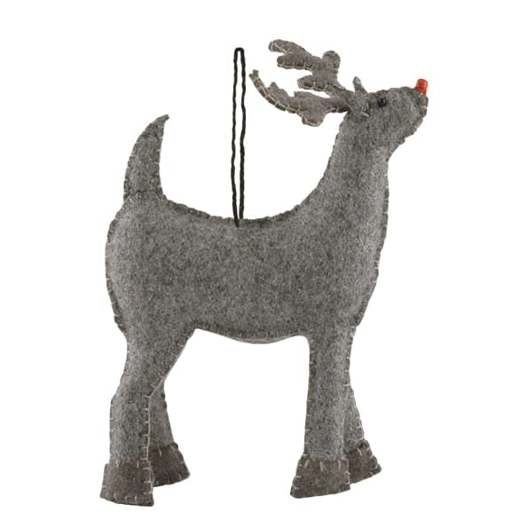 East of India Felt Reindeer Christmas Tree Decoration Christmas Decoration East of India Felt Reindeer Christmas Tree Decoration