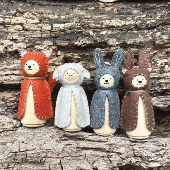 East of India Felt Woodland Animal Decoration, Reindeer Christmas Decoration East of India Felt Woodland Animal Decoration - Reindeer