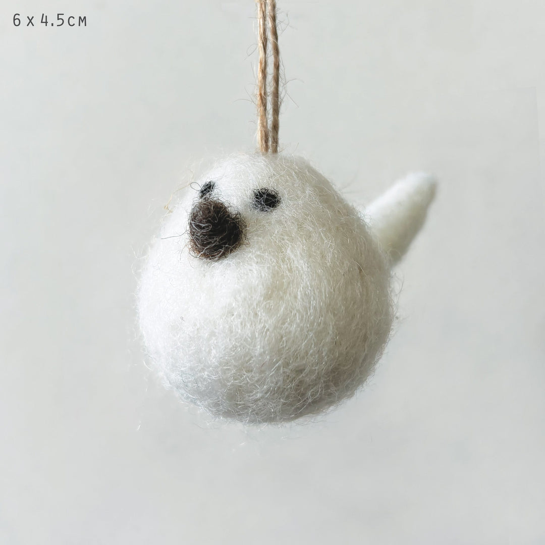 East of India Felted Baby Bird Hanging Decoration Hanging Decoration East of India Felted Baby Bird Hanging Decoration