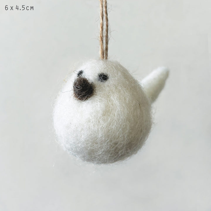East of India Felted Baby Bird Hanging Decoration Hanging Decoration East of India Felted Baby Bird Hanging Decoration