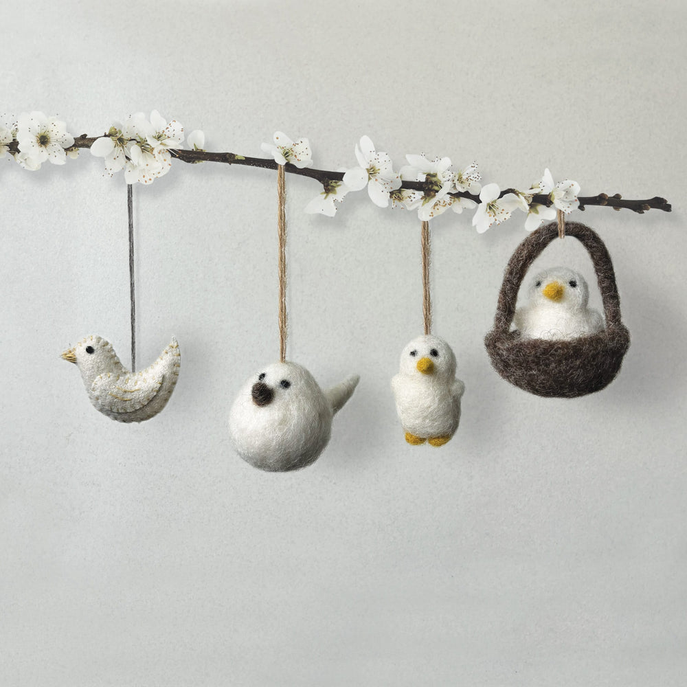 East of India Felted Fluffy Chick Easter Hanging Decoration Easter Decoration East of India Felted Fluffy Chick Hanging Decoration