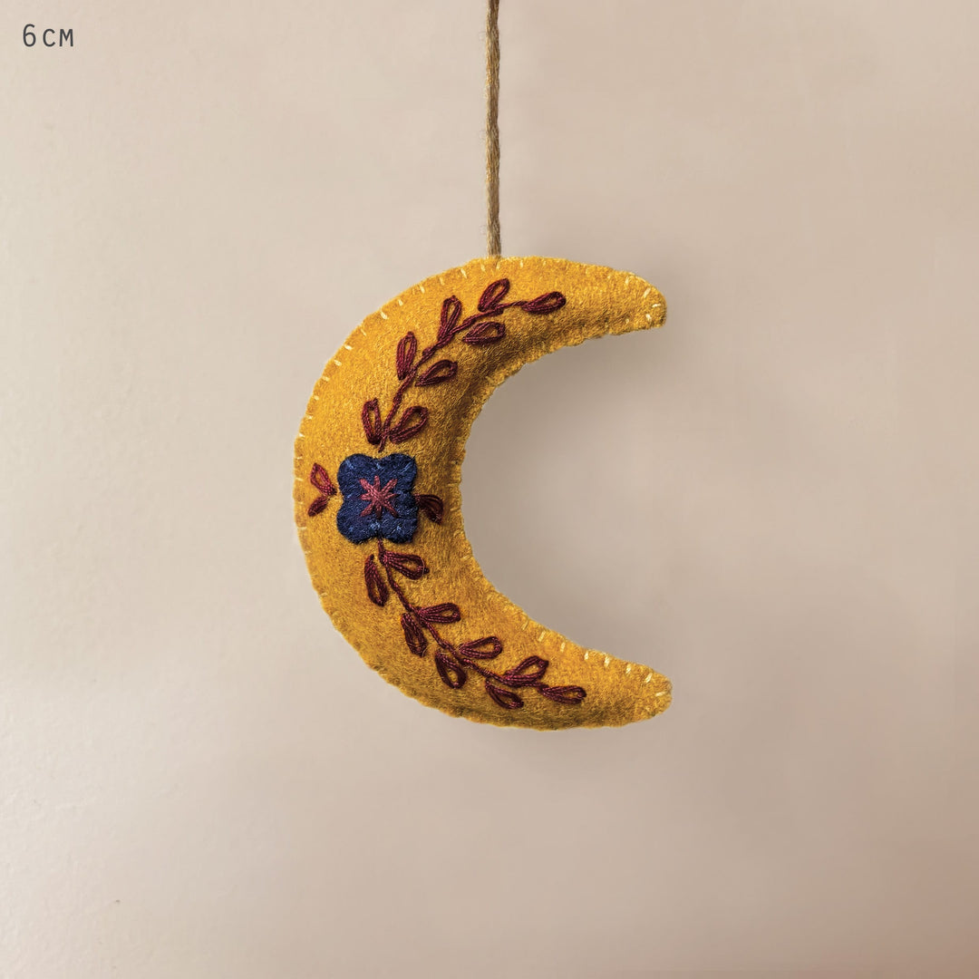 East of India Folk Art Moon Hanging Decoration Hanging Decoration East of India Folk Art Hanging Decoration - Moon