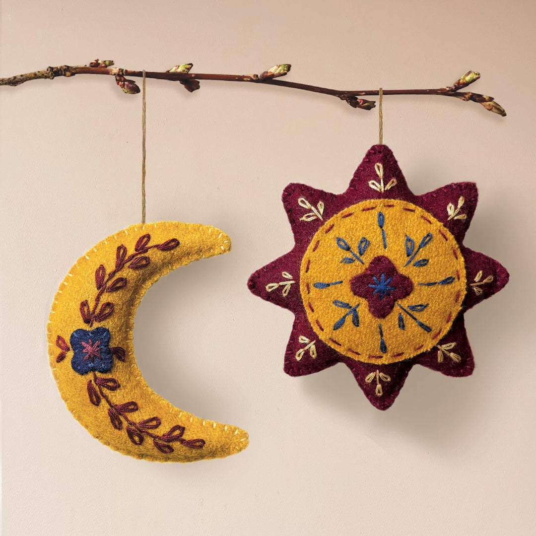 East of India Folk Art Sun Hanging Decoration Hanging Decoration East of India Folk Art Hanging Decoration - Sun