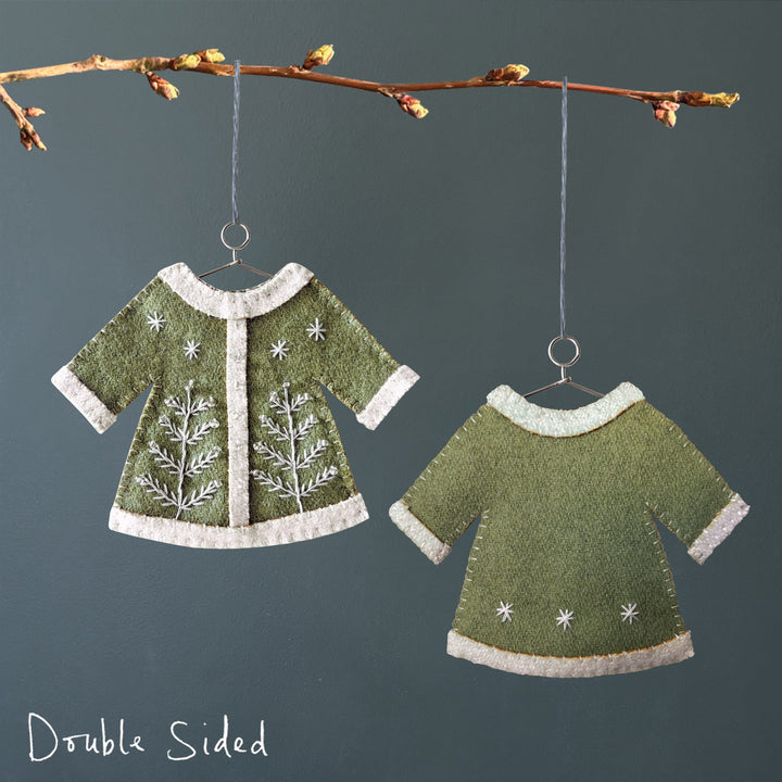 East of India Green Embroidered Jacket Hanging Decoration Hanging Decoration East of India Embroidered Jacket Hanging Decoration - Green