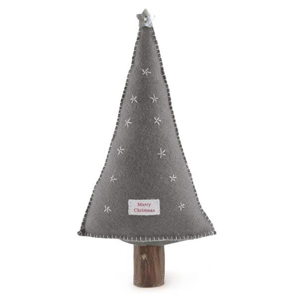 East of India Grey Felt Christmas Tree Decoration Christmas Decoration East of India Felt Christmas Tree Decoration - Grey