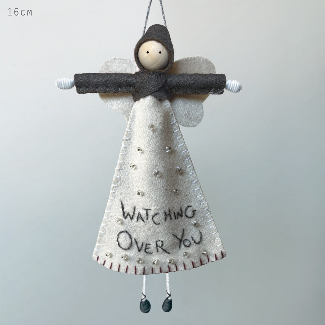 East of India Hand Stitched Angel, Watching Over You Christmas Decoration East of India Hand Stitched Angel Decoration - Watching Over You