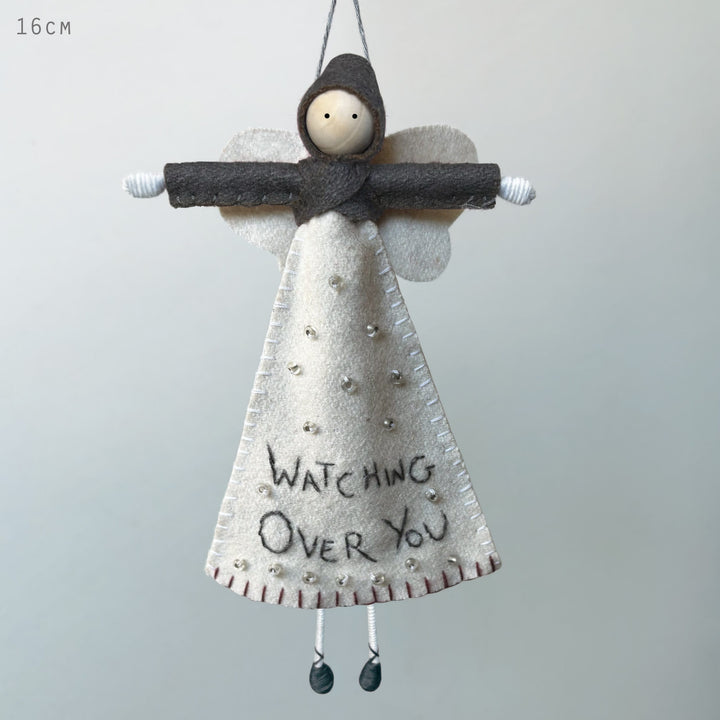 East of India Hand Stitched Angel, Watching Over You Christmas Decoration East of India Hand Stitched Angel Decoration - Watching Over You
