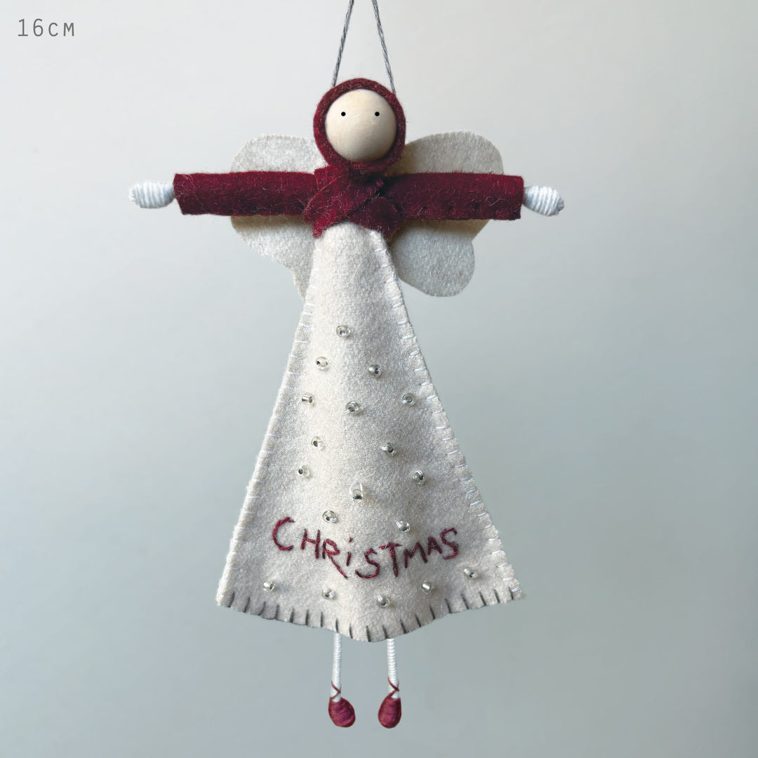 East of India Hand Stitched Christmas Angel Decoration Christmas Decoration East of India Hand Stitched Christmas Angel Decoration