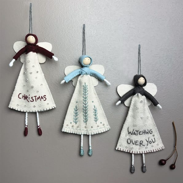 East of India Hand Stitched Christmas Angel Decoration Christmas Decoration East of India Hand Stitched Christmas Angel Decoration