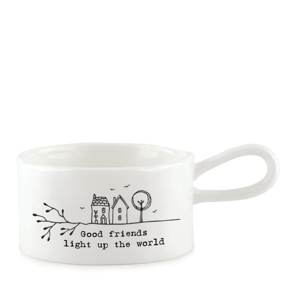 East of India Handled Candle Holder - Good Friends gift East of India Handled Candle Holder - Good Friends