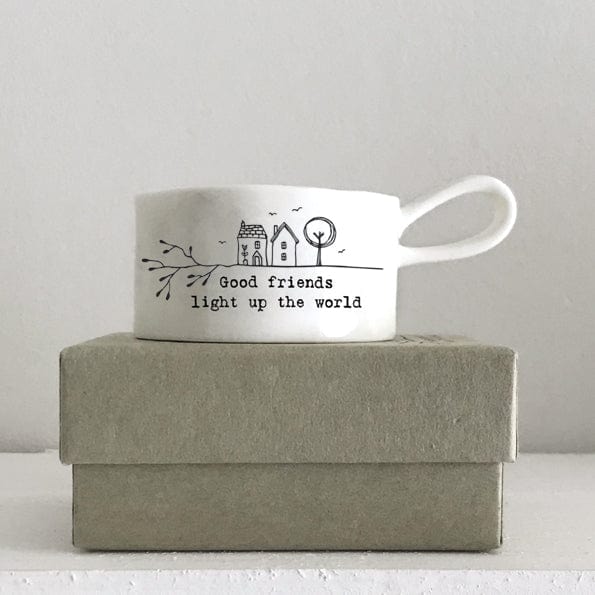 East of India Handled Candle Holder - Good Friends gift East of India Handled Candle Holder - Good Friends