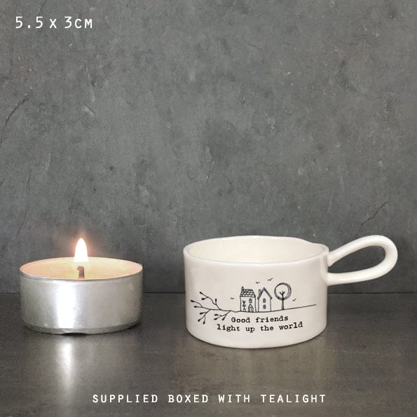 East of India Handled Candle Holder - Good Friends gift East of India Handled Candle Holder - Good Friends