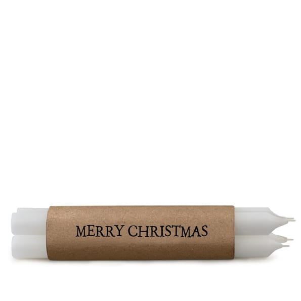 East of India Kraft Wrapped Christmas Candles, Merry Christmas Candles East of India Wrapped Christmas Candles - Kraft Merry Christmas