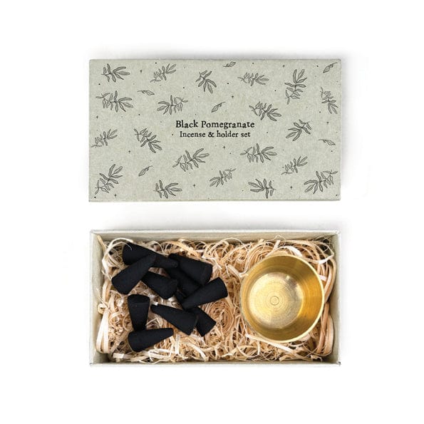 East of India Large Matchbox Cone Set - Black Pomegranate incense East of India Large Matchbox Cone Set - Black Pomegranate
