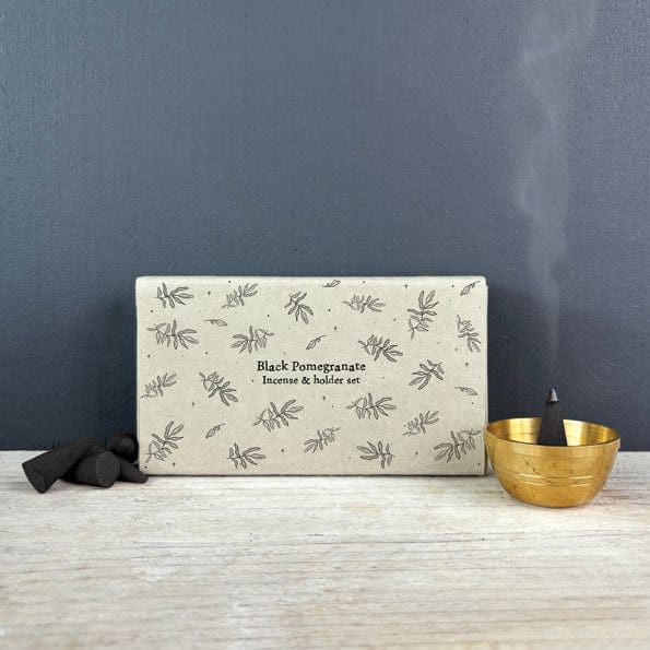 East of India Large Matchbox Cone Set - Black Pomegranate incense East of India Large Matchbox Cone Set - Black Pomegranate