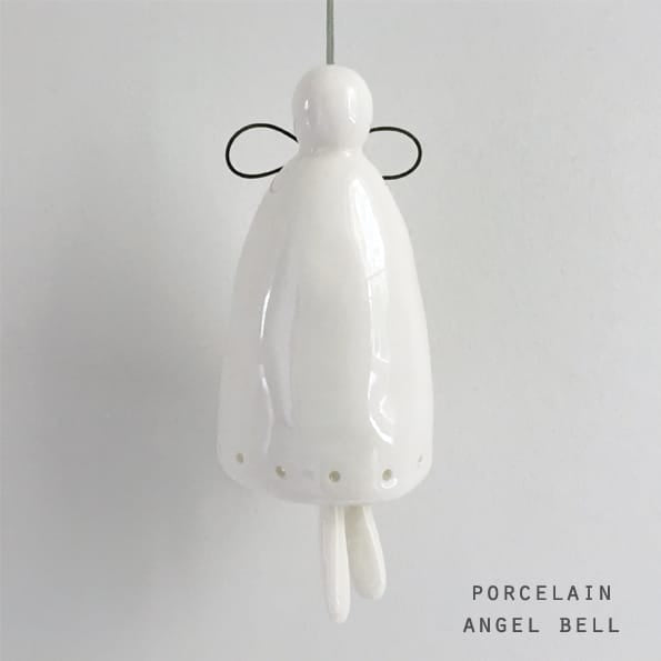 East of India Large Porcelain Angel Bell Christmas Decoration Christmas Decoration East of India Porcelain Angel Bell Christmas Decoration - Large