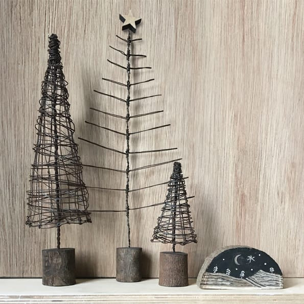 East of India Large Rusty Wire Cone Christmas Tree Christmas Decoration East of India Rusty Wire Cone Christmas Tree - Large