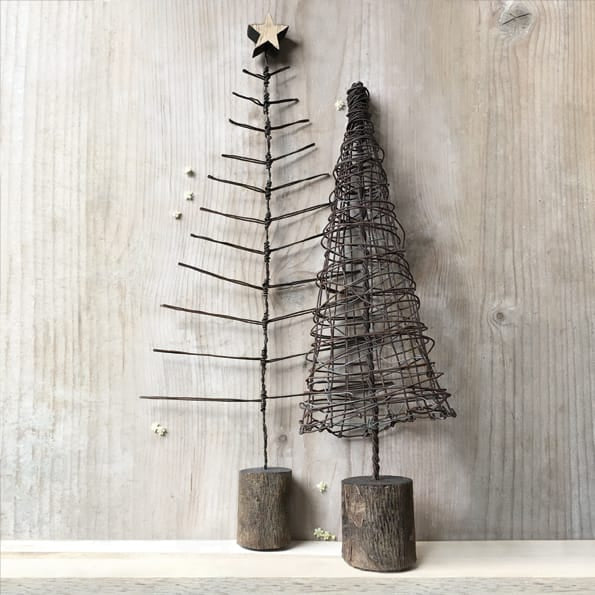 East of India Large Rusty Wire Cone Christmas Tree Christmas Decoration East of India Rusty Wire Cone Christmas Tree - Large