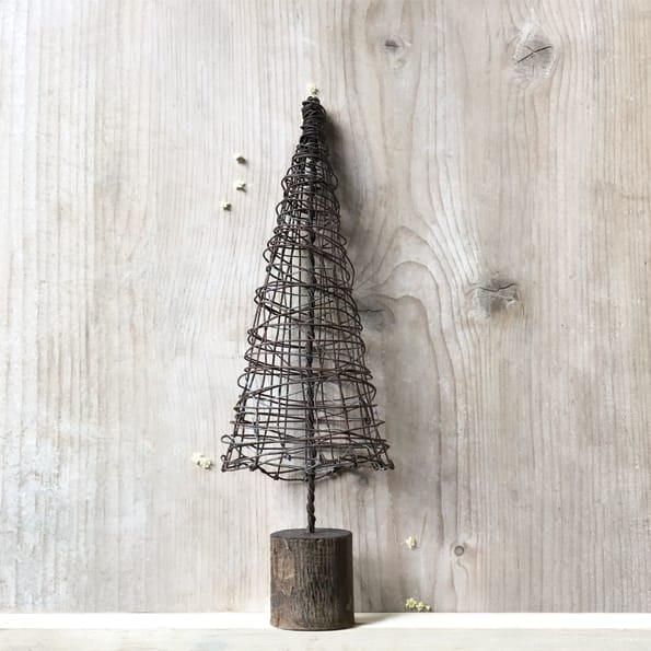 East of India Large Rusty Wire Cone Christmas Tree Christmas Decoration East of India Rusty Wire Cone Christmas Tree - Large