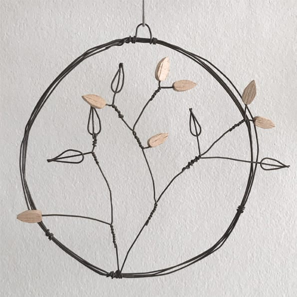East of India Large Rusty Wire Wreath | Branch Wreath East of India Large Rusty Wire Wreath - Branch