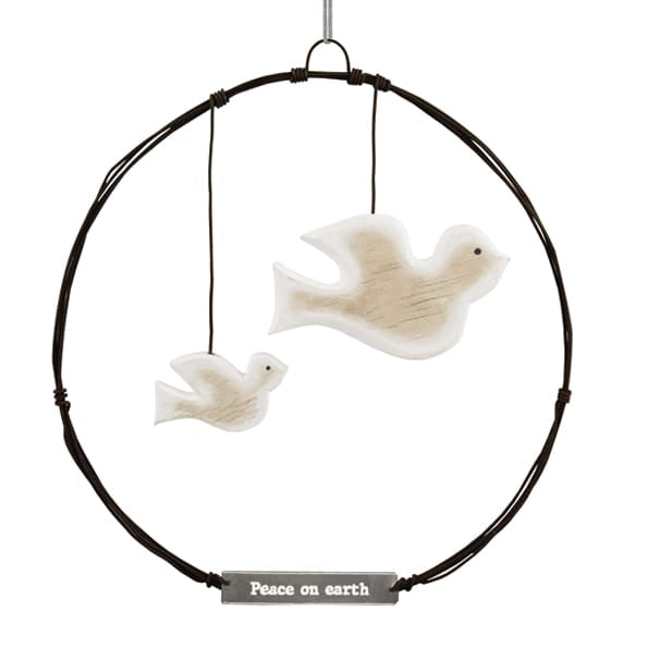 East of India Large Rusty Wire Wreath | Dove Wreath East of India Large Rusty Wire Wreath - Dove