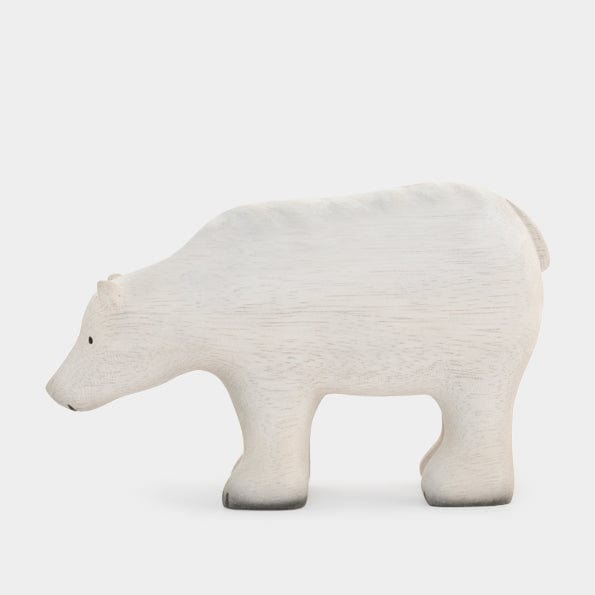 East of India - Large White Wooden Polar Bear ornament East of India - Large White Wooden Polar Bear