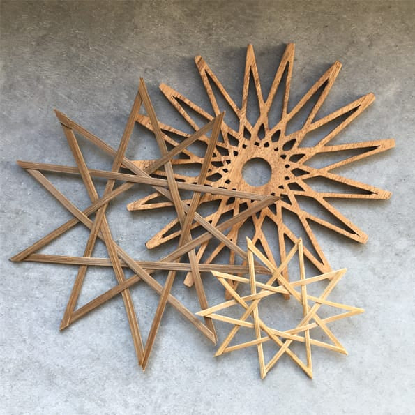 East of India Large Woven Bamboo Ten Pointed Star Hanging Decoration East of India Woven Bamboo Ten Pointed Star Decoration - Large