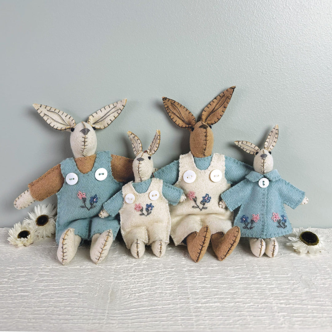 East of India Little Rabbit in a Blue Jacket Easter Decoration Easter Decoration East of India Little Rabbit Easter Decoration - Blue Jacket