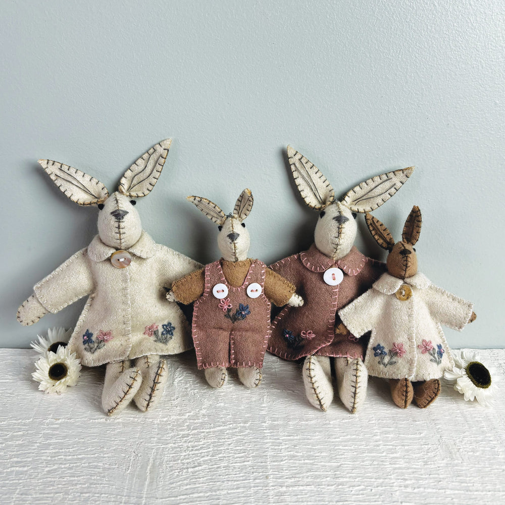 East of India Little Rabbit in a Cream Jacket Easter Decoration Easter Decoration East of India Little Rabbit Easter Decoration - Cream Jacket