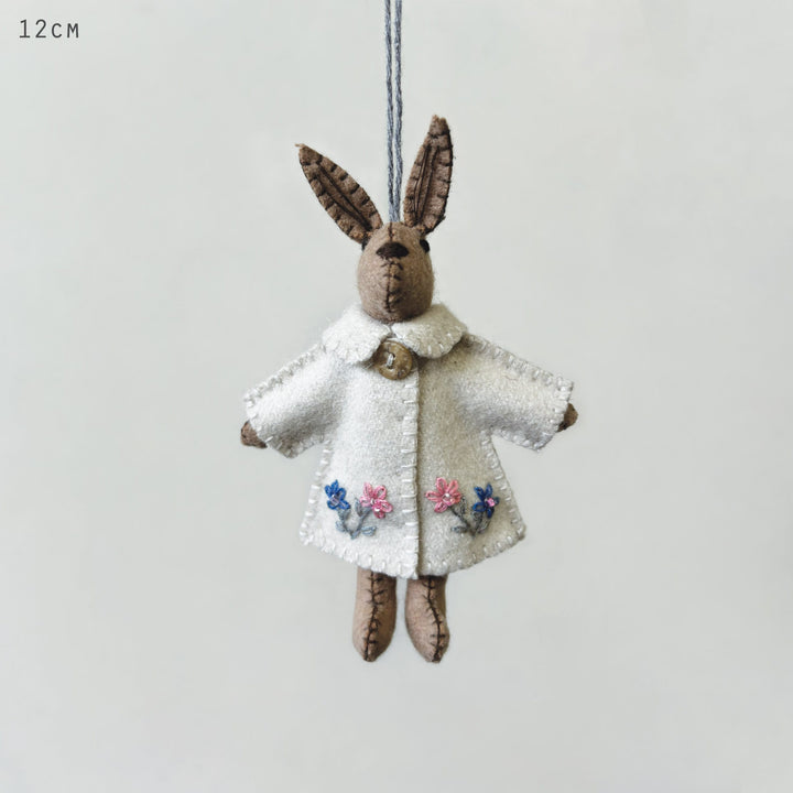 East of India Little Rabbit in a Cream Jacket Easter Decoration Easter Decoration East of India Little Rabbit Easter Decoration - Cream Jacket