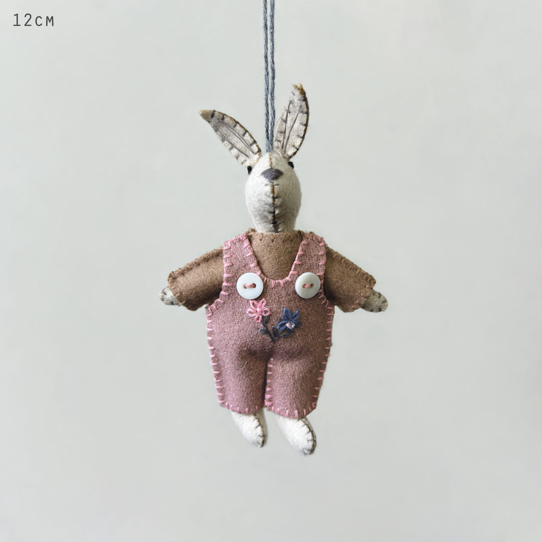 East of India Little Rabbit in Pink Dungarees Easter Decoration Easter Decoration East of India Little Rabbit Easter Decoration - Pink Dungarees