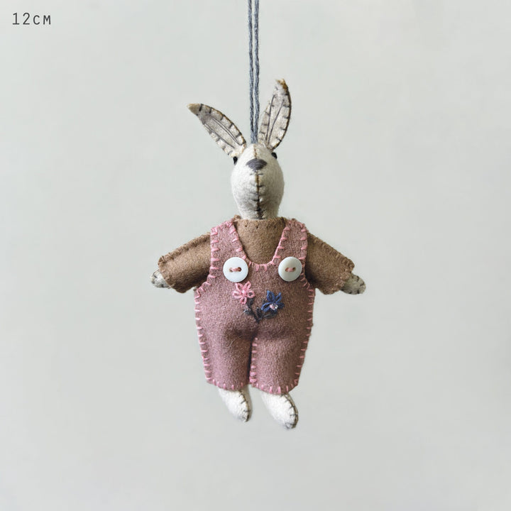East of India Little Rabbit in Pink Dungarees Easter Decoration Easter Decoration East of India Little Rabbit Easter Decoration - Pink Dungarees