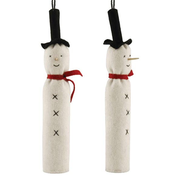 East of India Long Tall Felt Snowman Christmas Decoration Christmas Decoration East of India Felt Snowman Christmas Tree Decoration - Long Tall